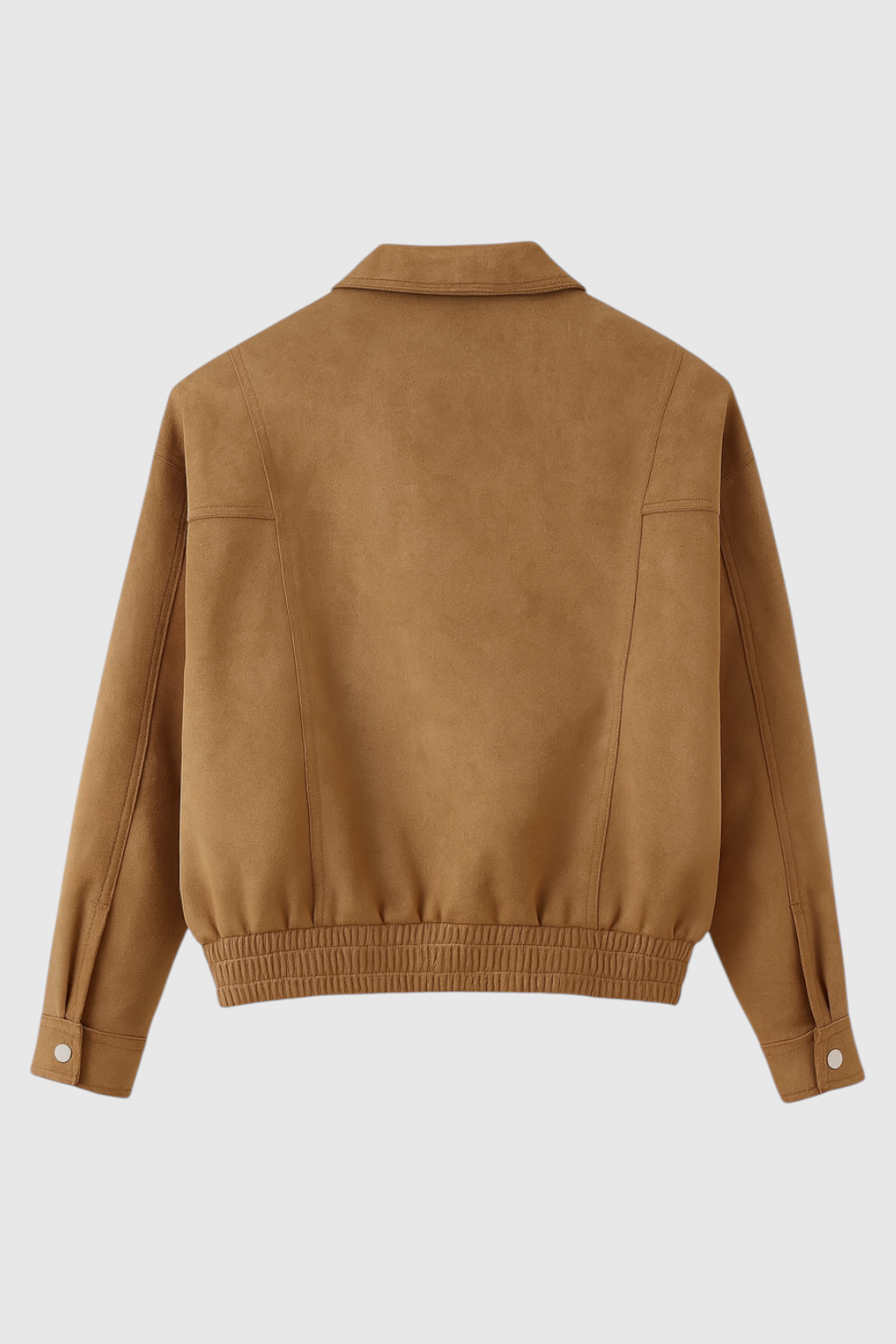 Giacca Bomber Effetto Suede | Zip Frontale | Collo Ribassato