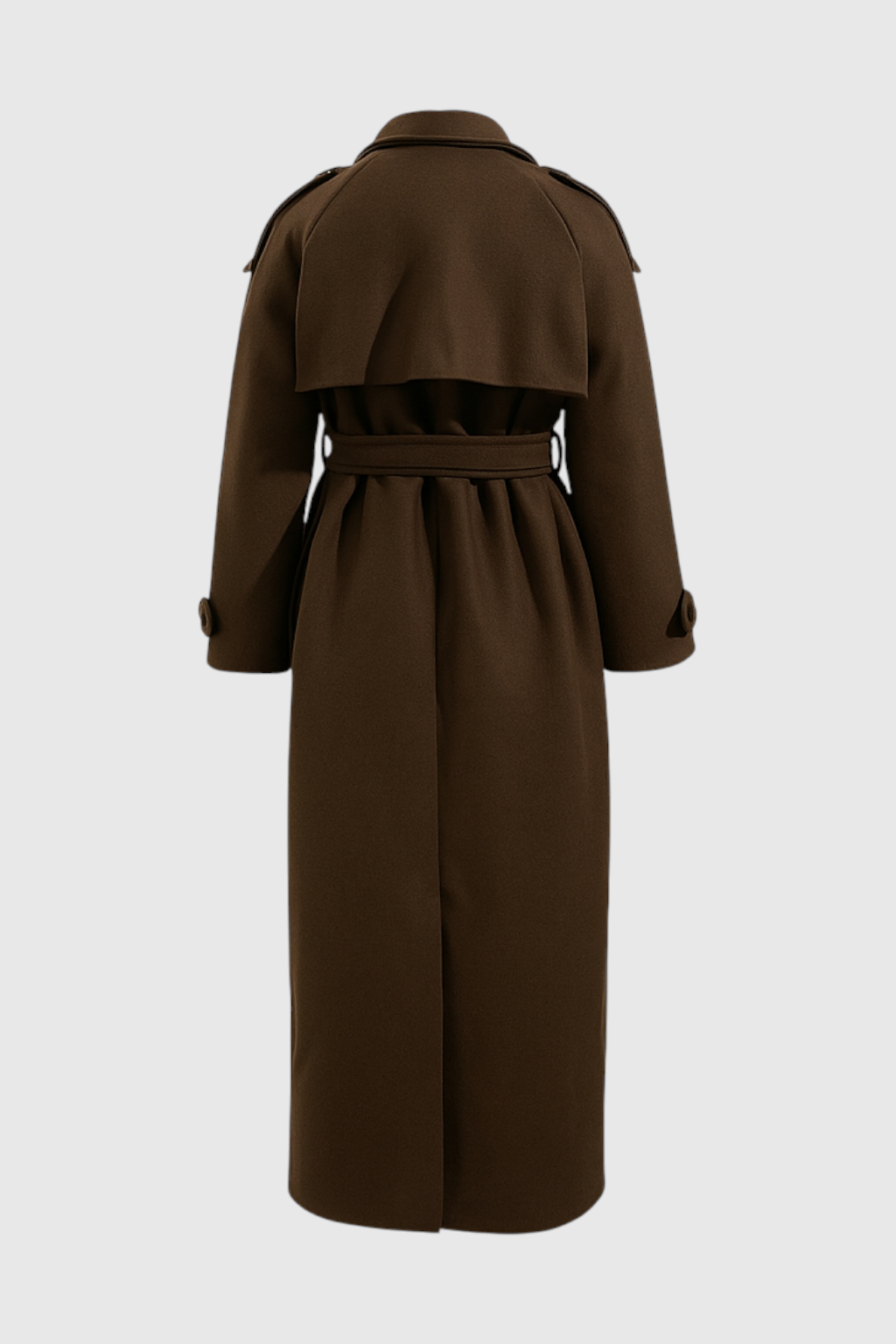 Cappotto Lungo Doppio Petto | Vita Con Cintura | Vestibilità Relaxed