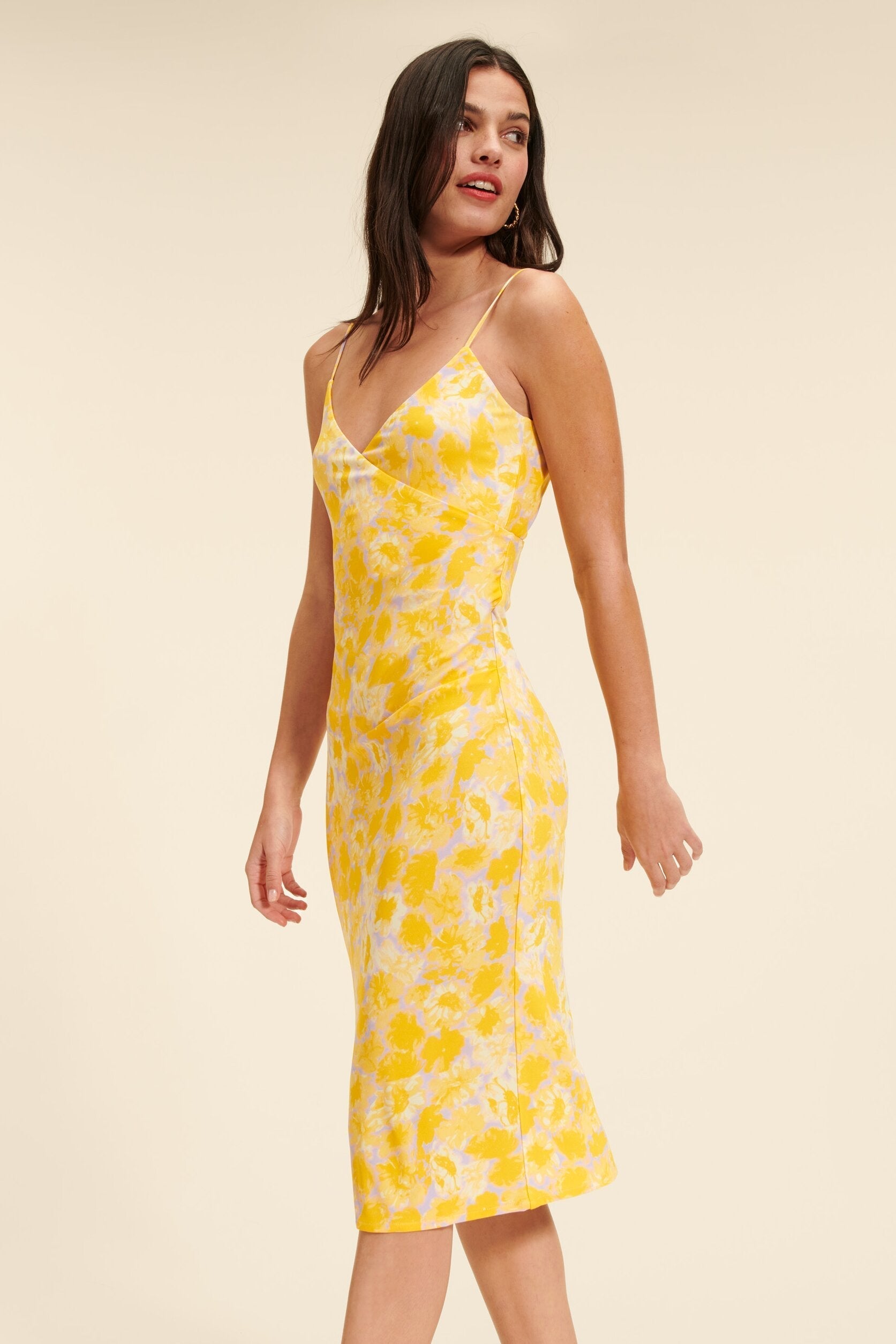 Abito Midi Floreale | Scollo a V | Viscosa Leggera