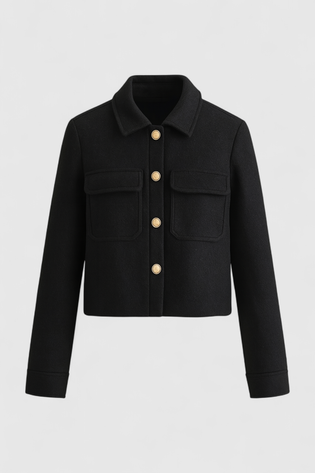 Giacca Pocket con Bottoni Metallici | Collo Ribassato, Fit Regolare