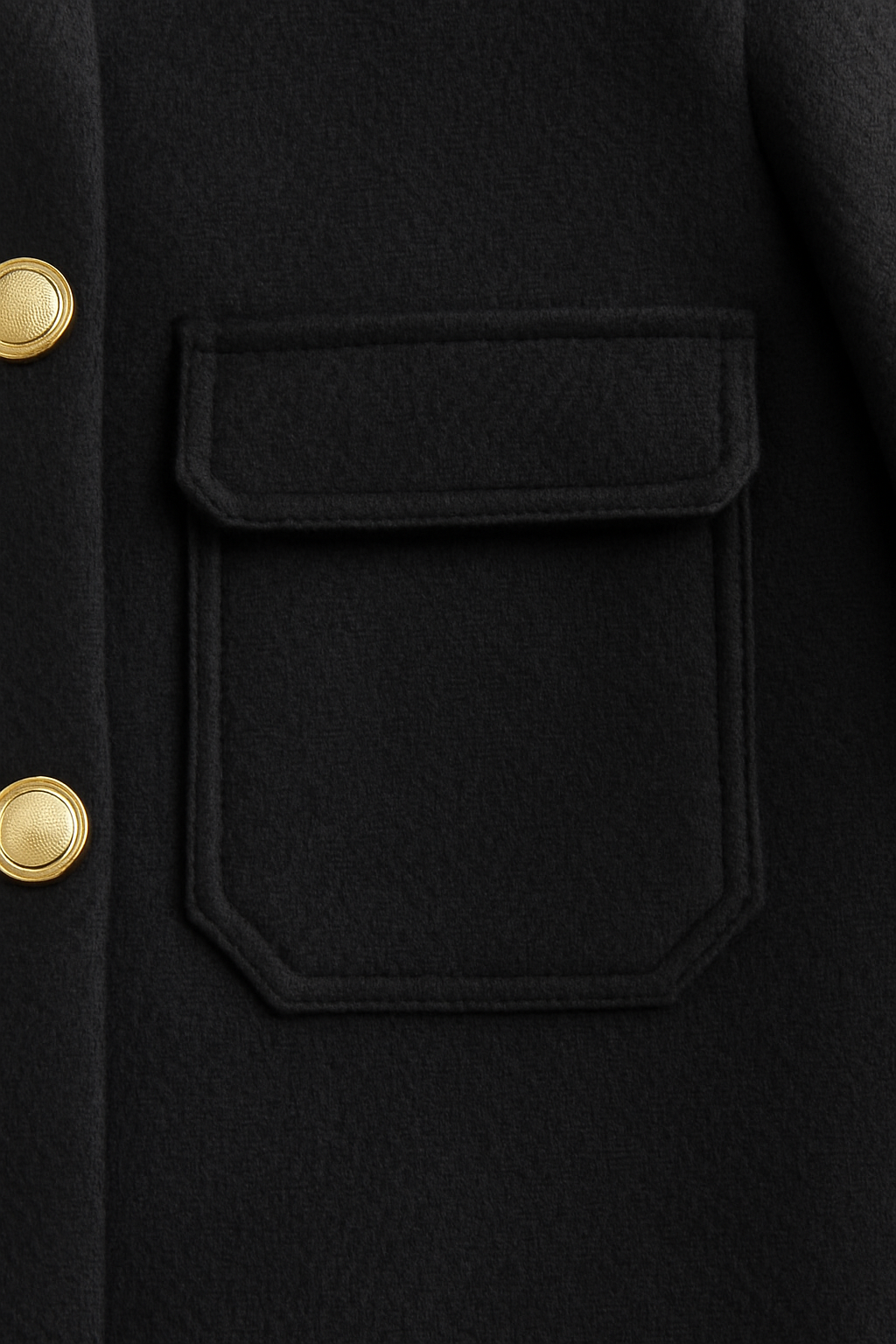 Giacca Pocket con Bottoni Metallici | Collo Ribassato, Fit Regolare