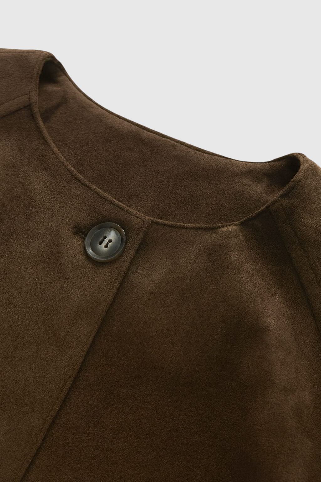 Giacca PU | Collo Rotondo | Forma Cropped | Bottoni | Fit Relaxed