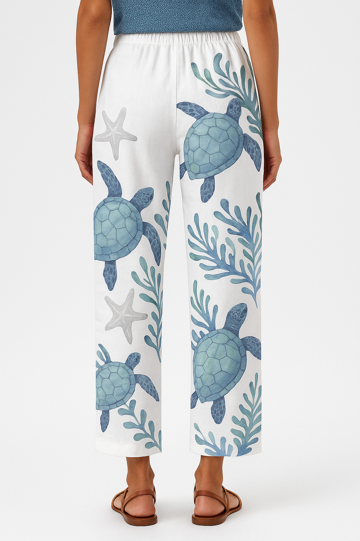 Pantaloni Largo Stampa Altrove | Vita Elastico