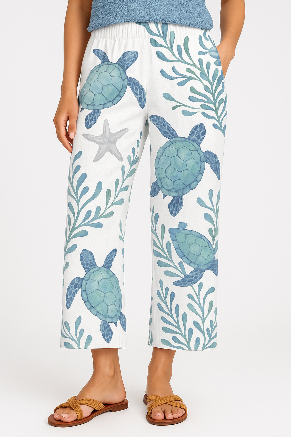Pantaloni Largo Stampa Altrove | Vita Elastico