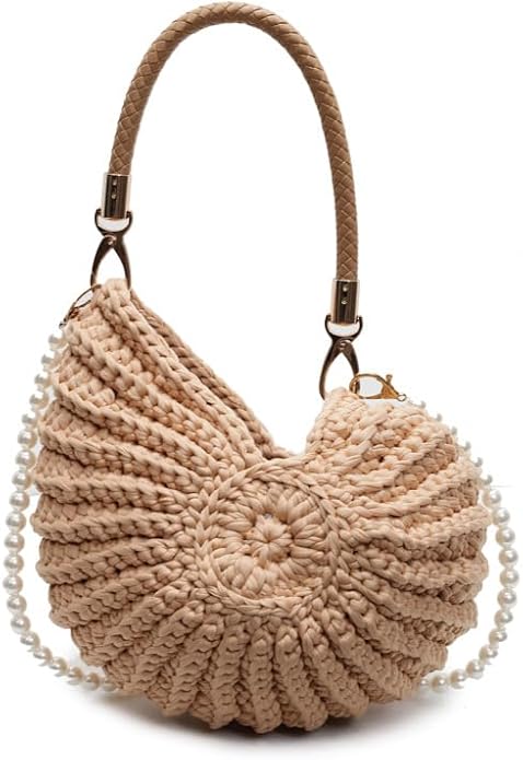 Borsa Maestria Crochet Shell | Dettaglio Perle Artigianale