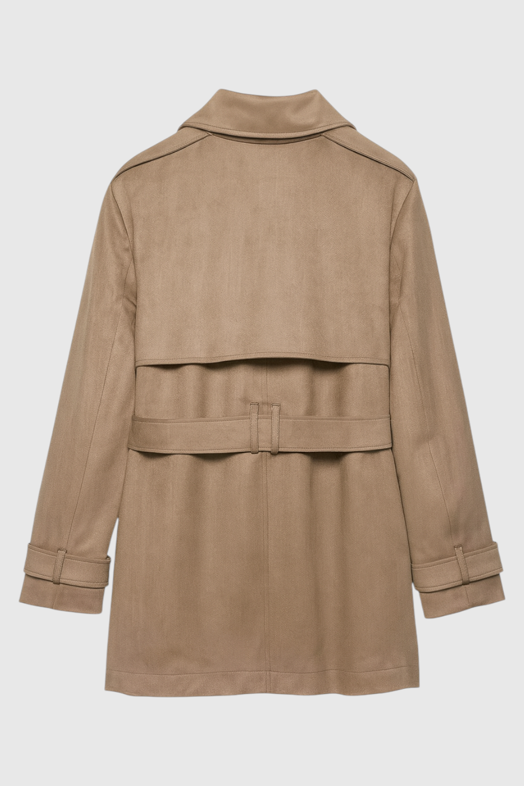 Giacca Trench con Cintura | Doppio Petto, Collo a Revers, Fit Regolare