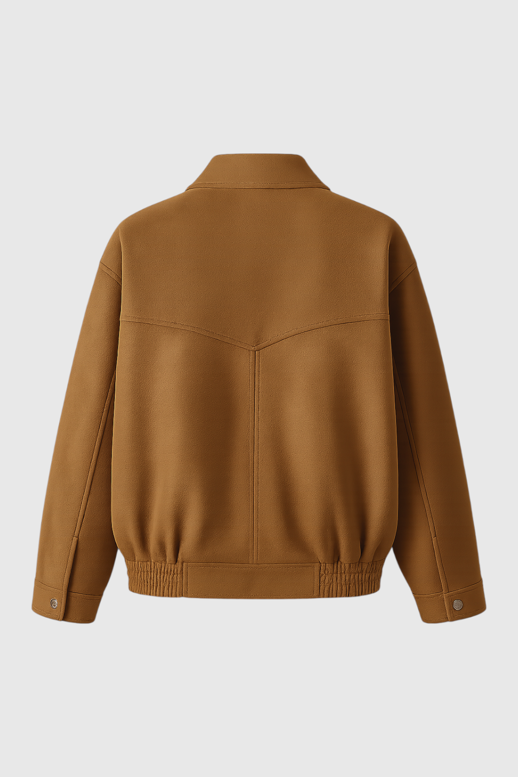 Giacca Bomber Cropped Effetto Suede | Zip Front | Relaxed Fit