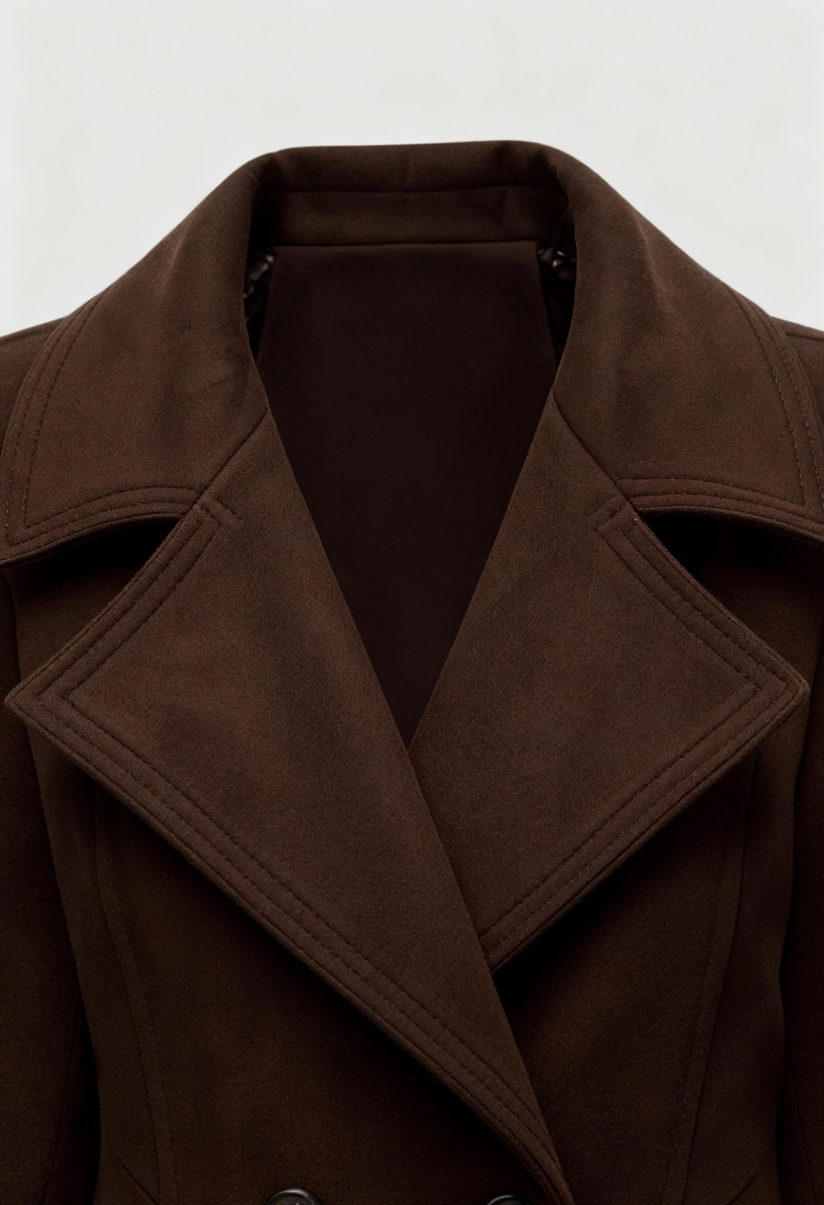 Cappotto Lungo Doppio Petto | Collo Ribassato | Vestibilità Larga