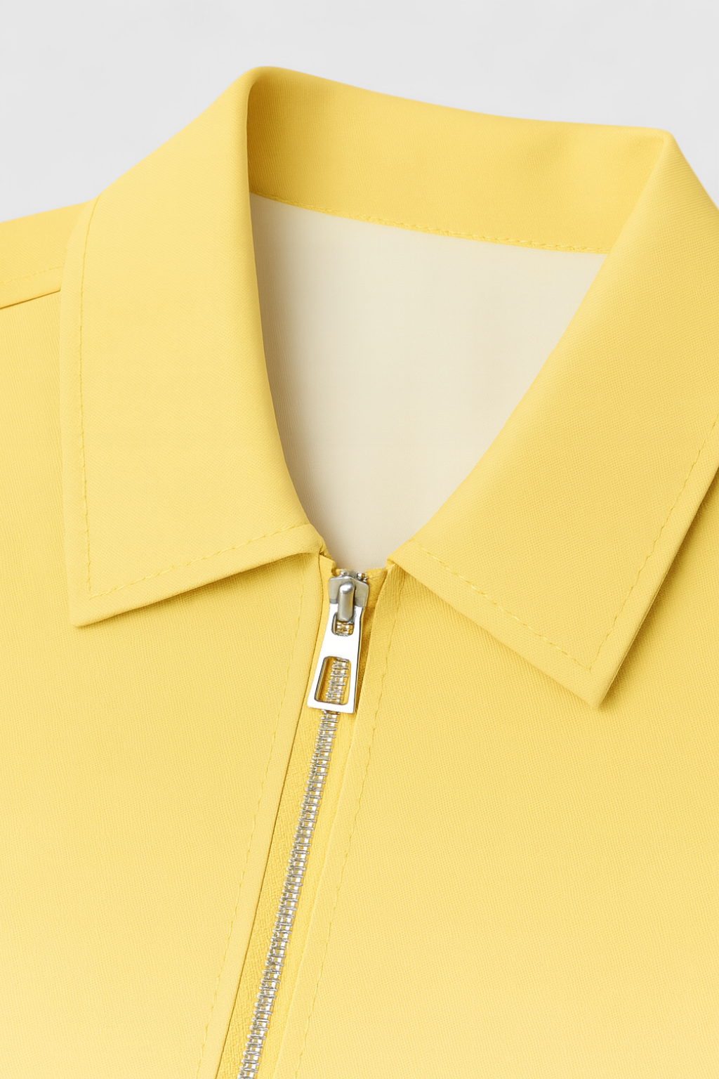 Giacca Zip Front Essenza | Collo Ribassato Fit Relaxed Inverno