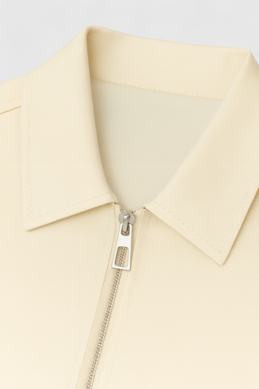 Giacca con Zip e Collo | Mix di Poliestere Elasticizzato | Lunghezza Regolare
