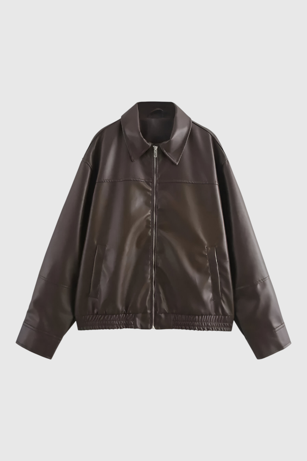 Giacca Pilota in Faux Leather | Chiusura Zip e Collo Ribassato Autunno