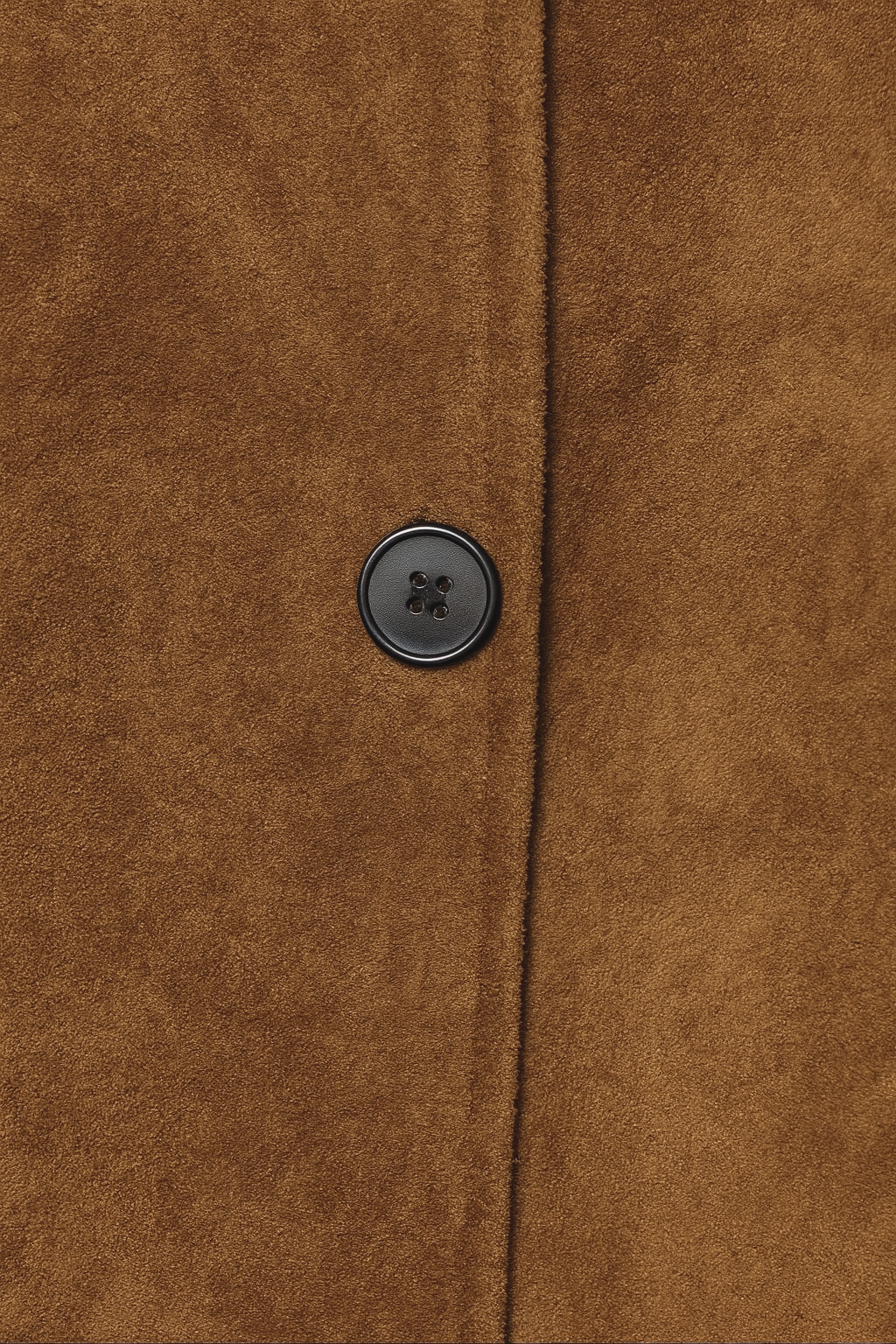 Giacca in Pelle Suede Effetto | Collo alla Coreana | Bottoni Frontali