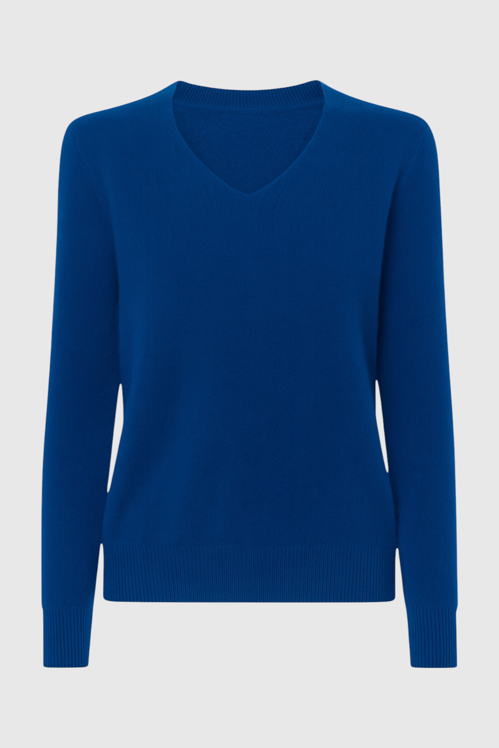 Maglione in Cashmere con Scollo a V | Maglia Lunga, Slim Fit, Finitura Senza Salti
