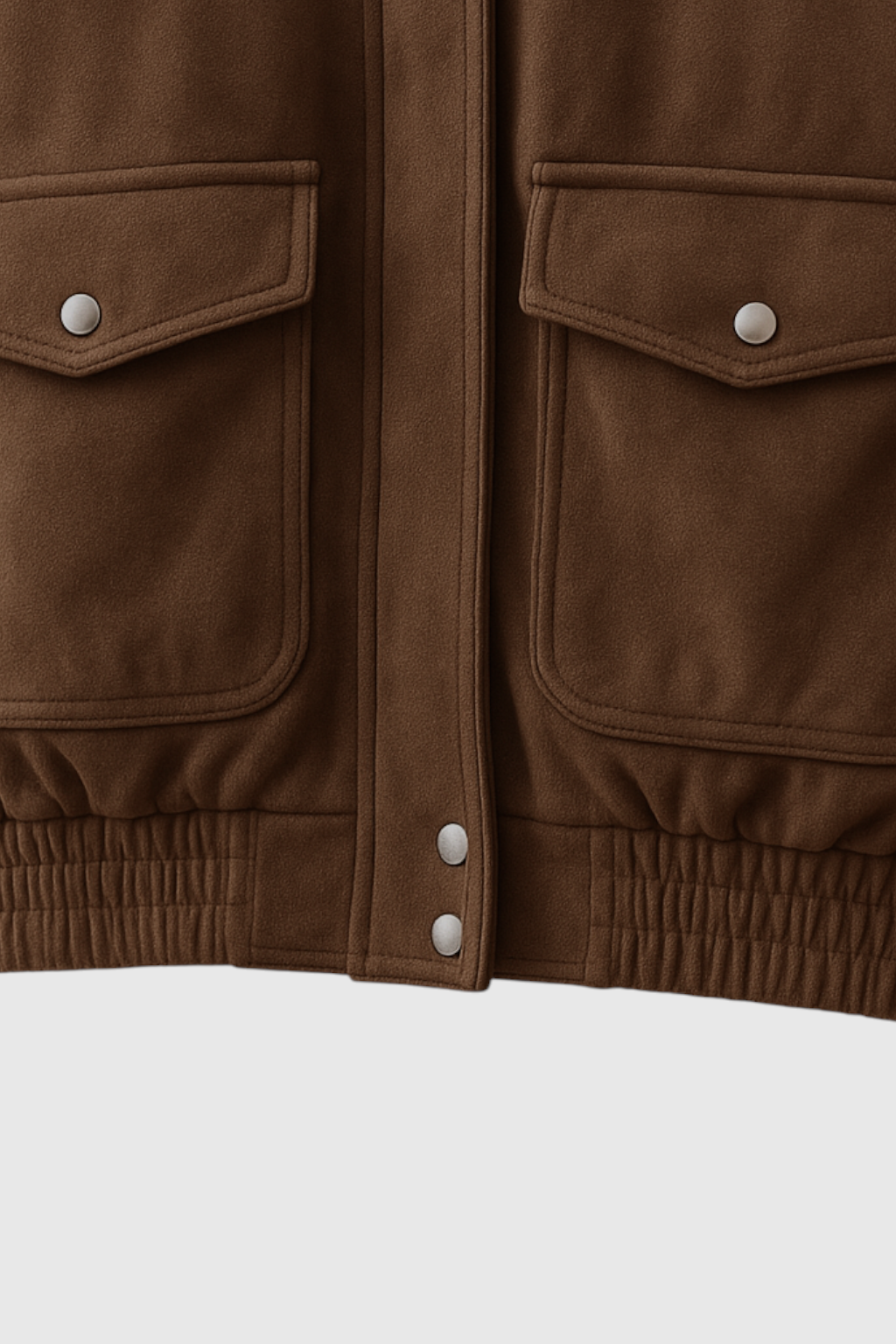 Giacca Bomber Effetto Suede | Regular Fit | Tasche a Faldita