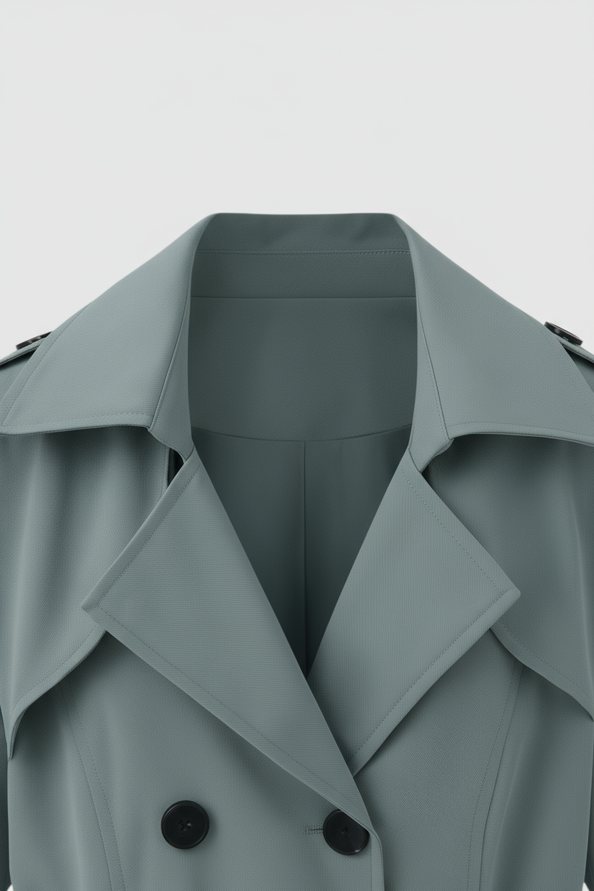 Trench Coat Lungo | Vita Beltata, Doppio Petto, Maniche Lunghe