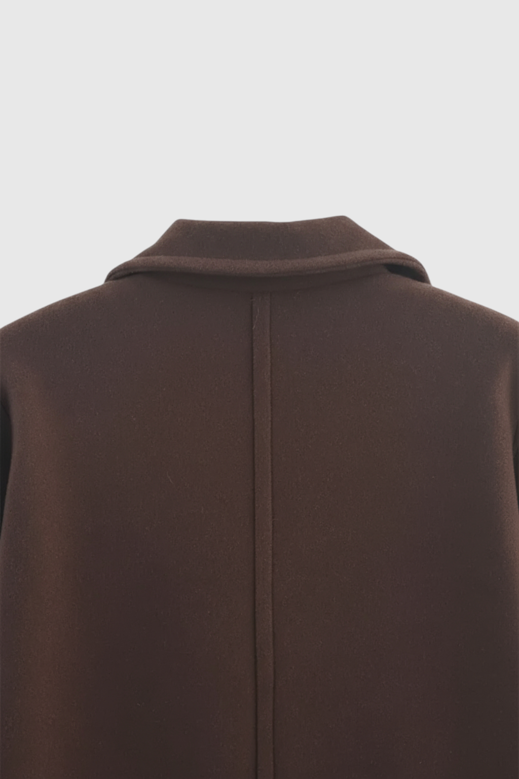 Cappotto Lungo Doppio Petto | Collo Scollo, Vestibilità Regolare, Aspetto Lana Pulita