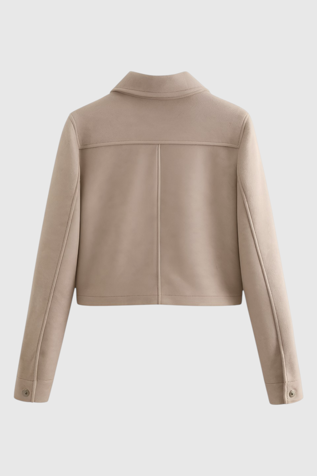 Giacca Cropped | Collo Quadrato, Dettaglio Tasche, Maniche Lunghe
