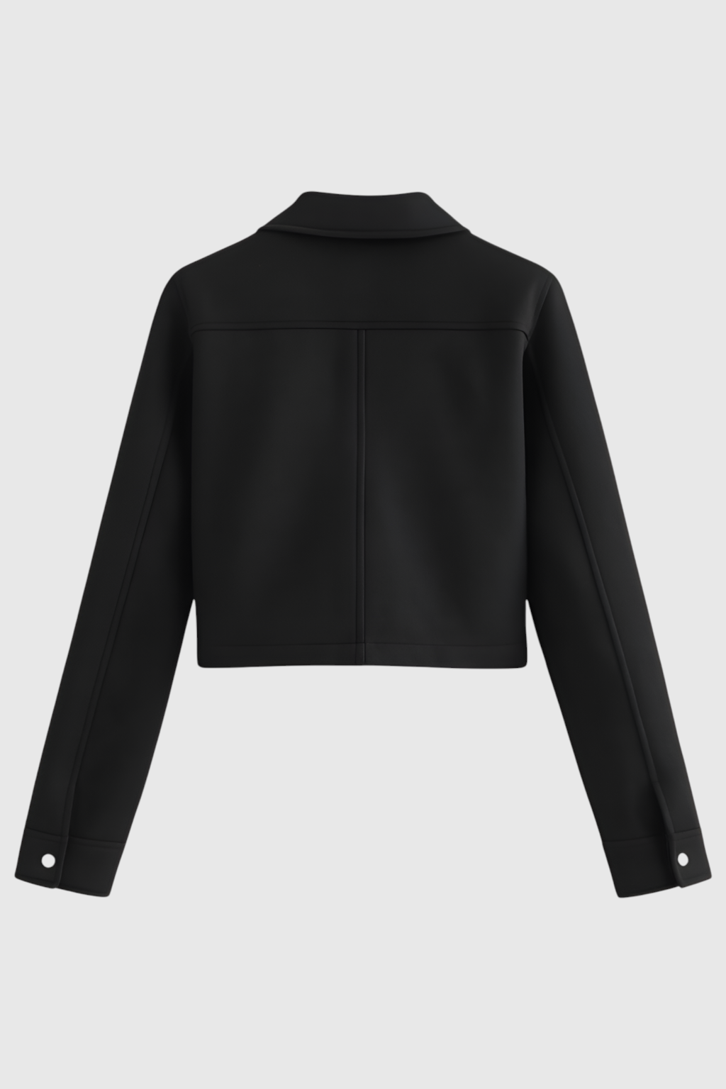 Giacca Cropped | Collo Quadrato, Dettaglio Tasche, Maniche Lunghe