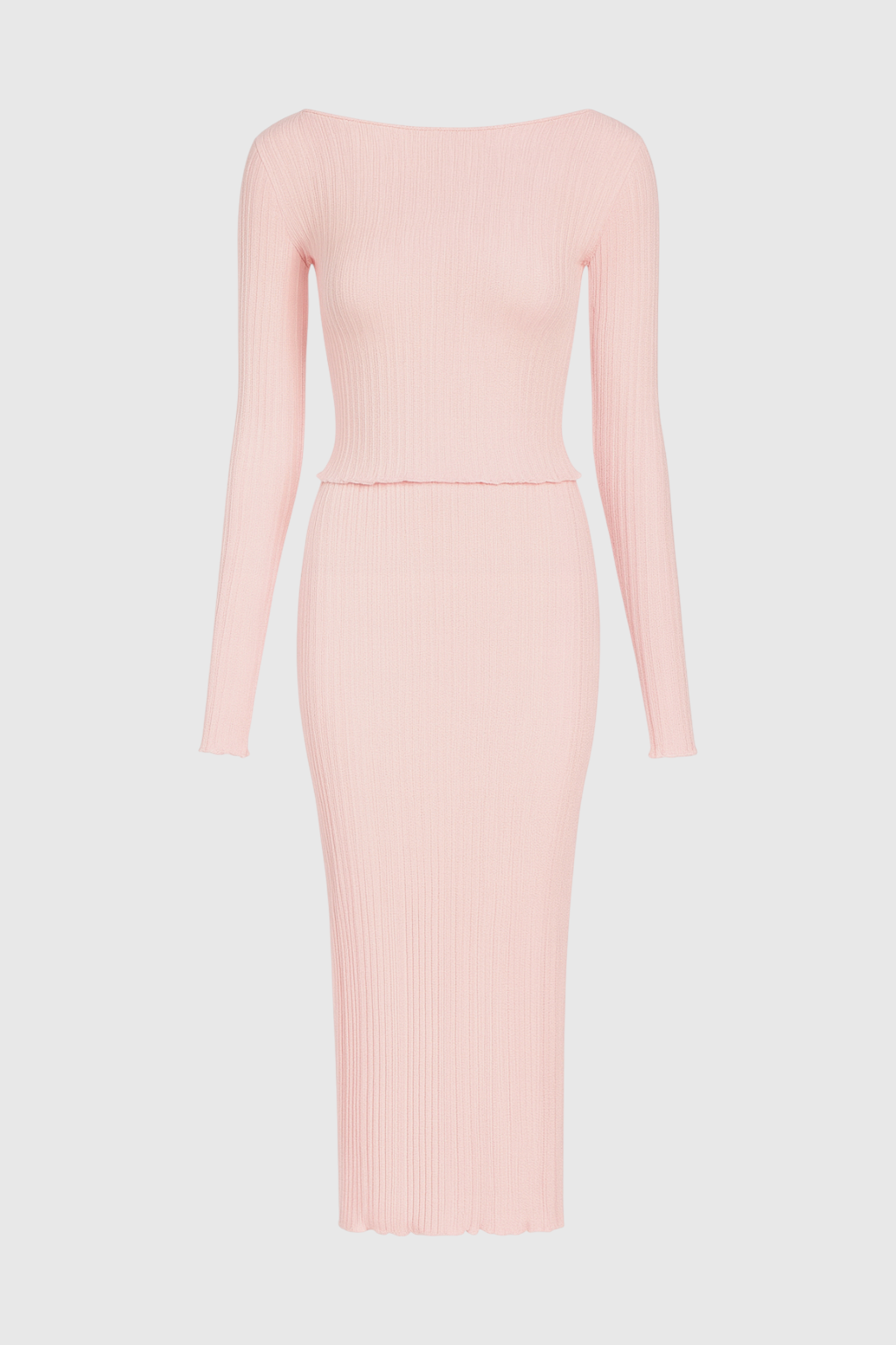 Set Top e Maxi Gonna Rib Knit | Slim Fit | Manicotto