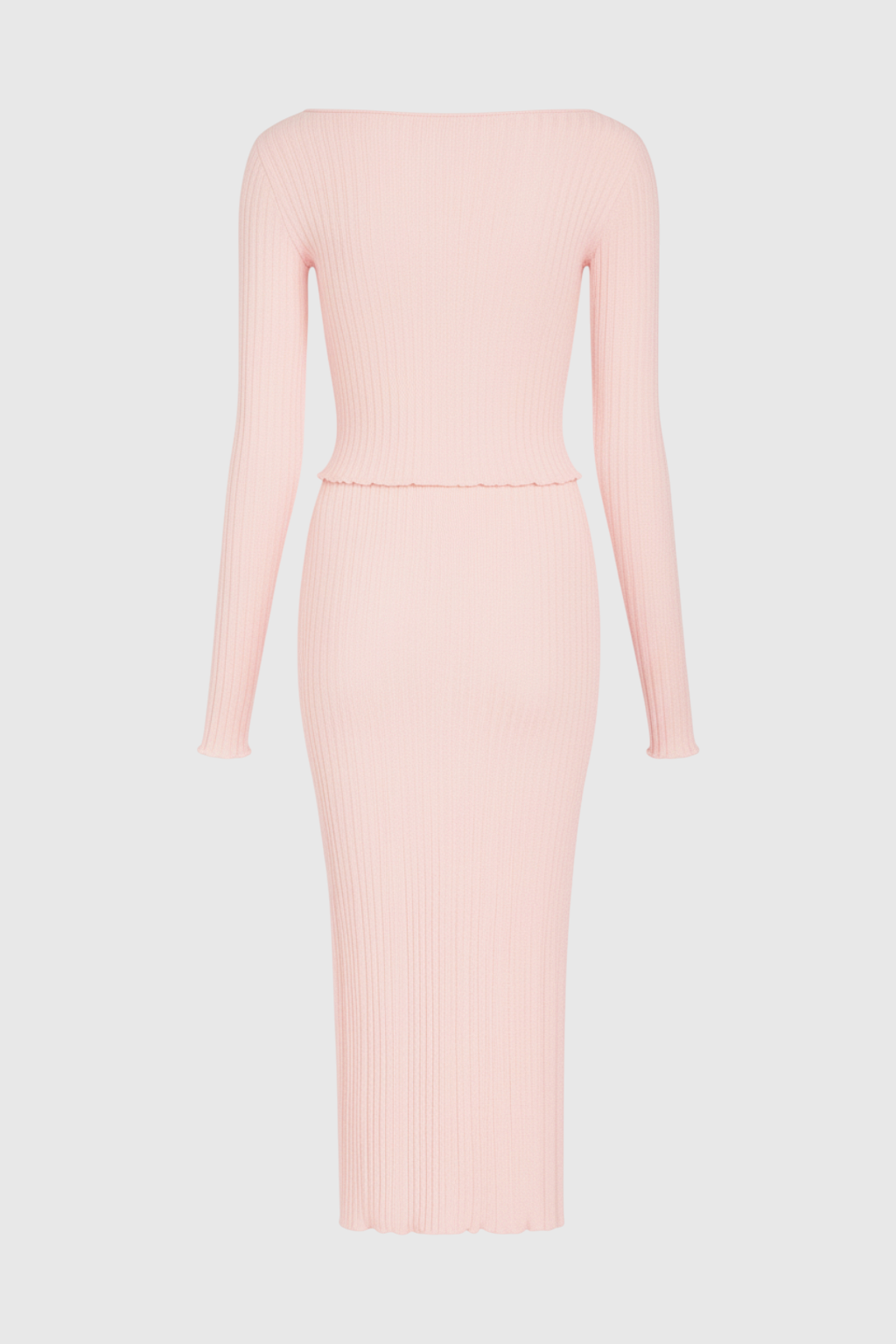 Set Top e Maxi Gonna Rib Knit | Slim Fit | Manicotto