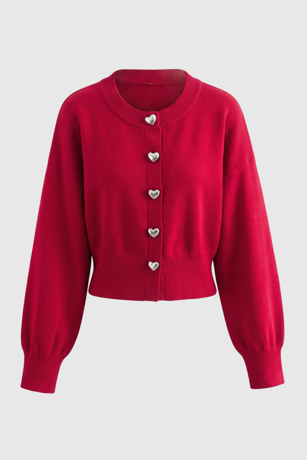 Cardigan Essenza Cuore | Collo Rotondo | Lunghezza Cropped | Fit Regolare
