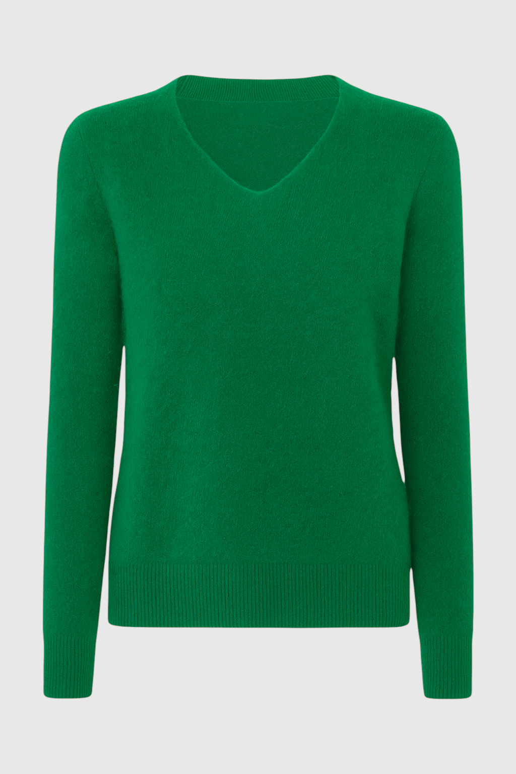 Maglione in Cashmere con Scollo a V | Maglia Lunga, Slim Fit, Finitura Senza Salti