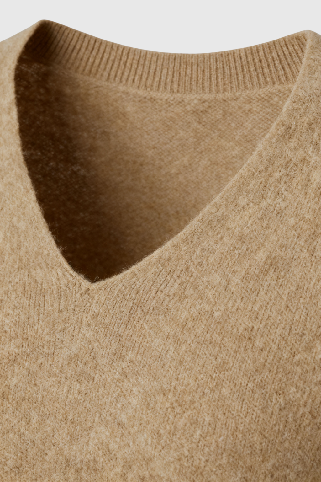 Maglione in Cashmere Scollo a V | Maglia Lunga, Slim Fit, Finitura Senza Giunture