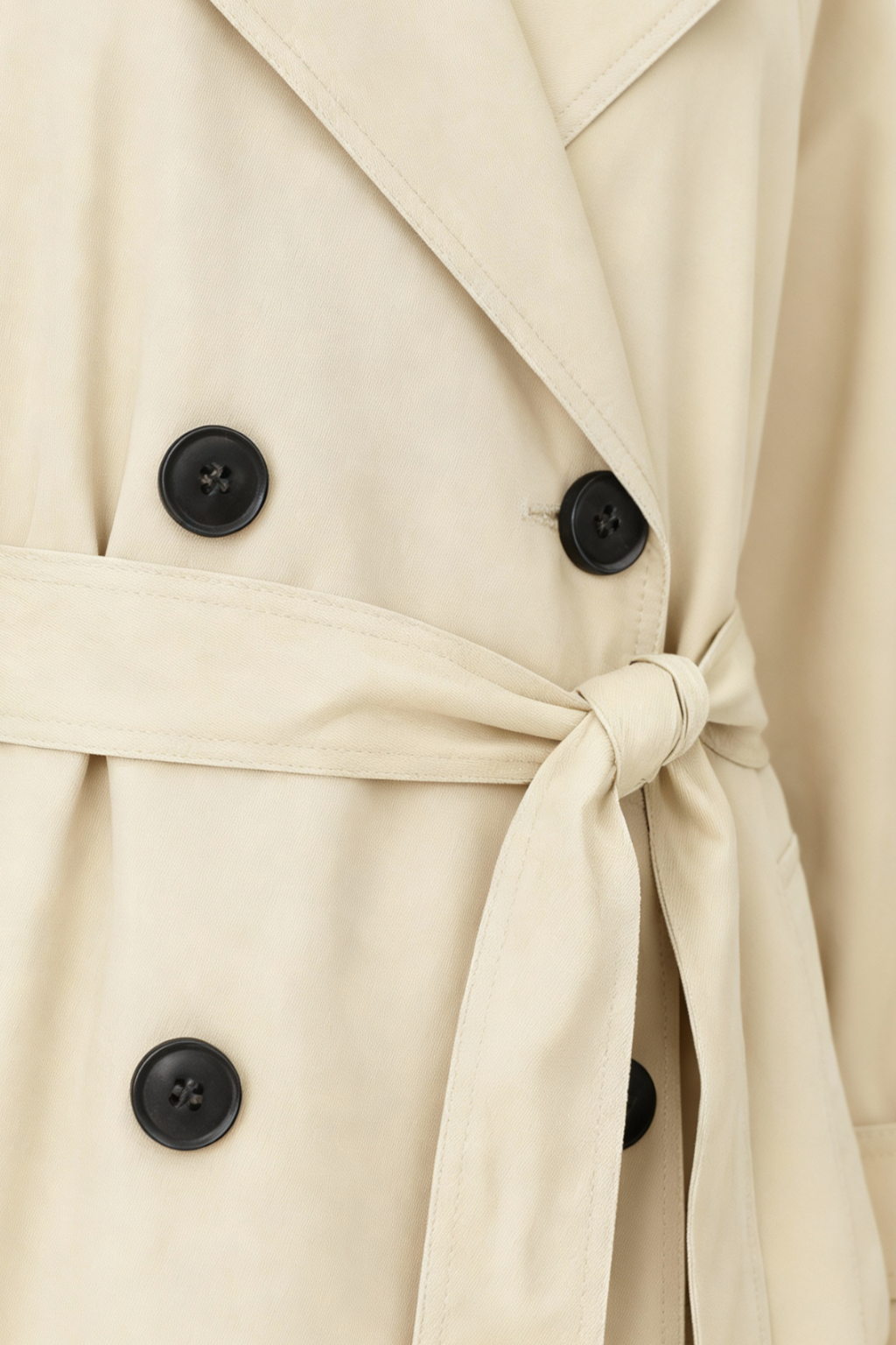 Trench Coat Lungo Drappeggiato | Doppio Petto, Vita Con Cintura, Vestibilità Relaxed