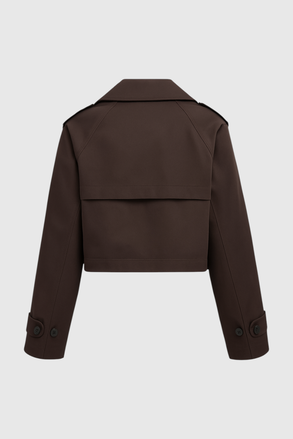 Giacca Trench Cropped | Doppio Petto, Collo Scollo a V