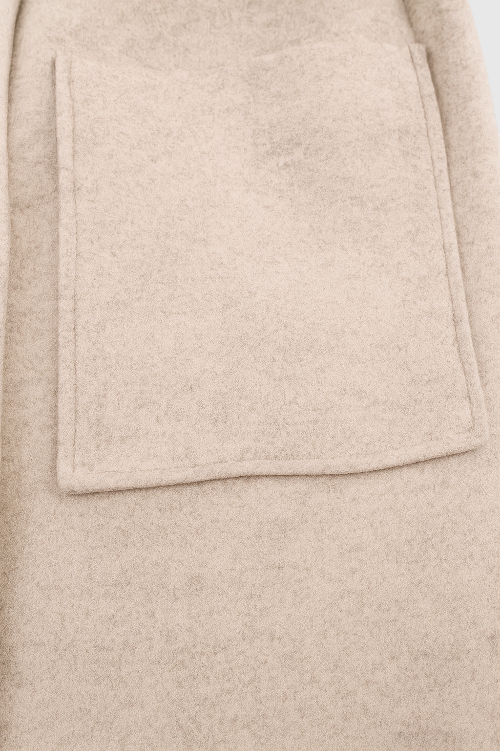 Cappotto Lungo Beltato Senza Collo | Bottoni Singoli, Tasche a Patch, Fit Largo