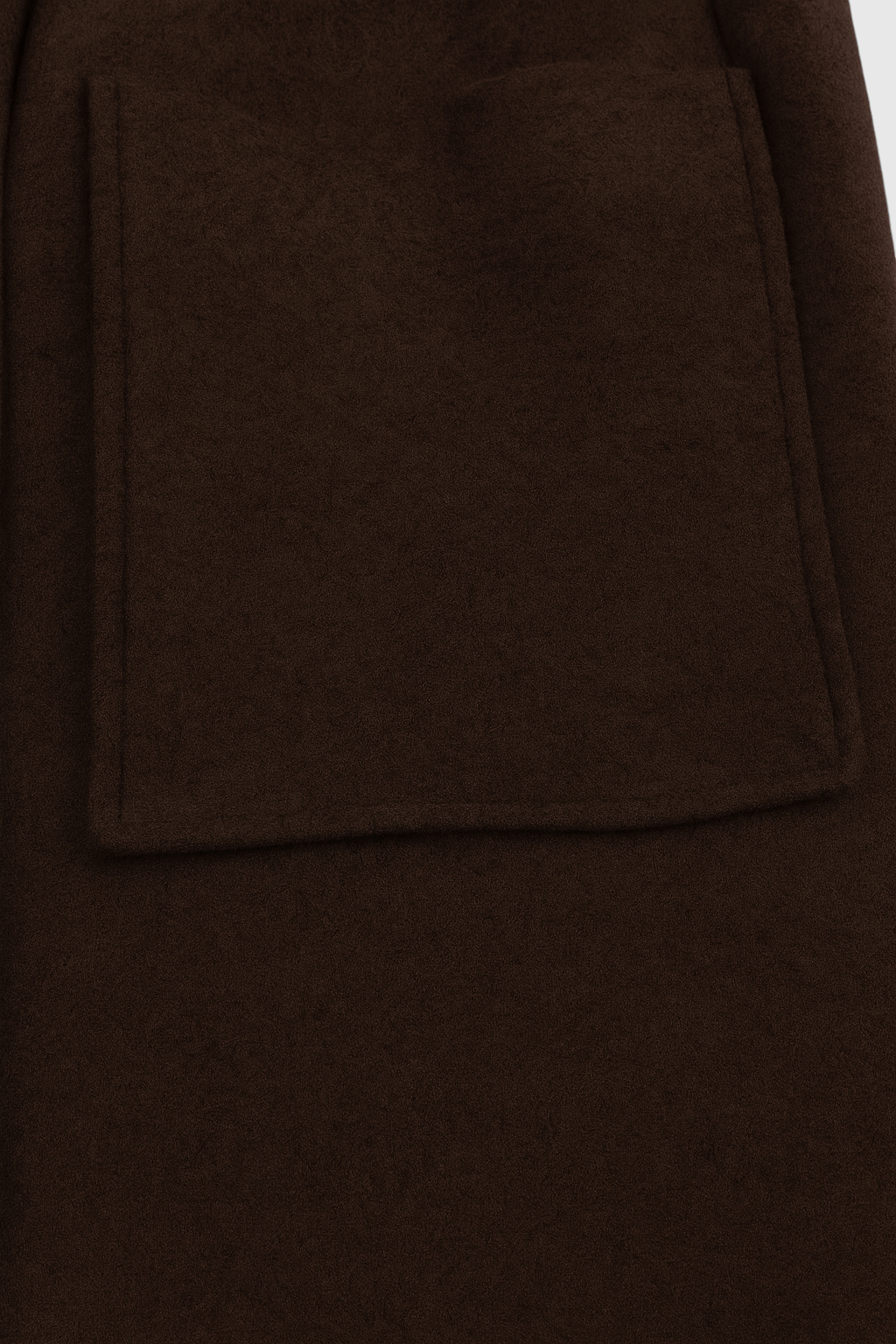 Cappotto Lungo Beltato Senza Collo | Unico Bottoni, Tasche a Patch