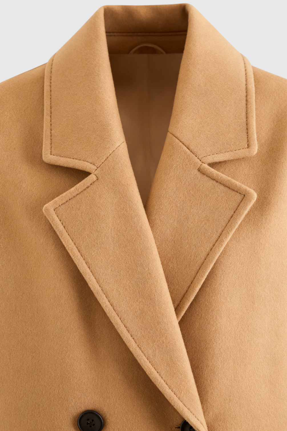 Cappotto Lungo Doppio Petto | Collo Revers, Tasche a Fazzoletto, Fit Largo