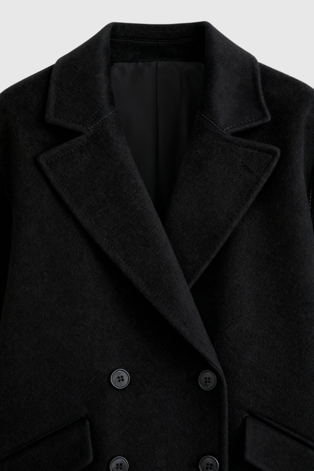 Cappotto Lungo Doppio Petto | Collo Revers, Tasche a Fazzoletto, Relaxed