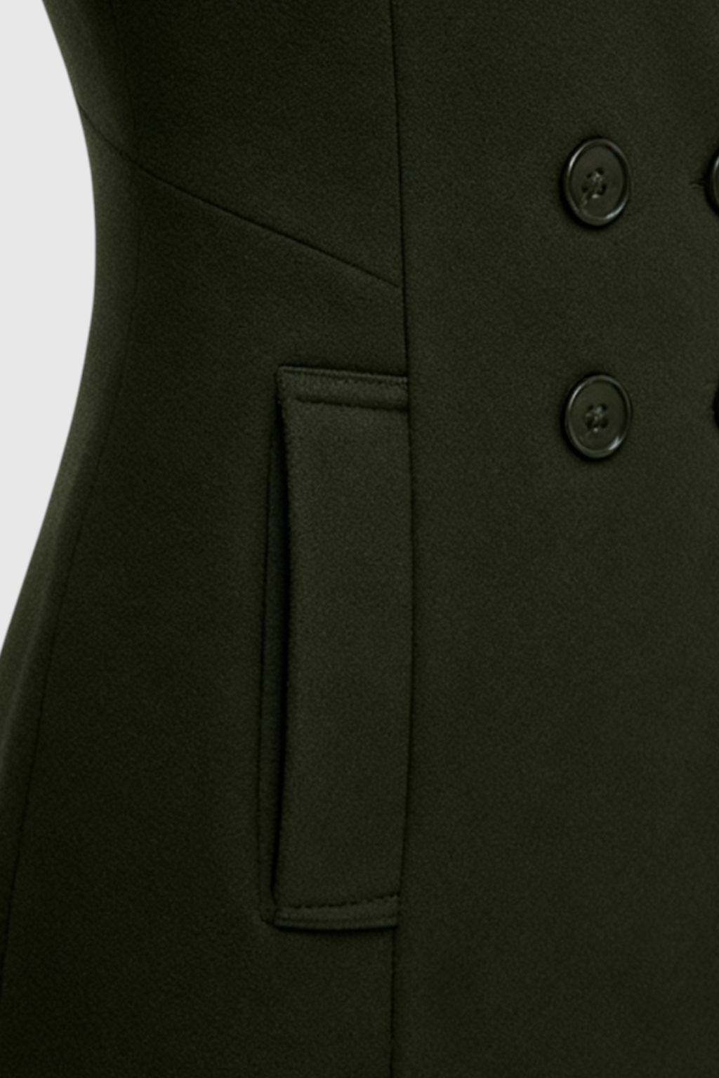 Cappotto Lungo Doppio Petto | Collo Revers, Linea Strutturata, Bottoni Frontali