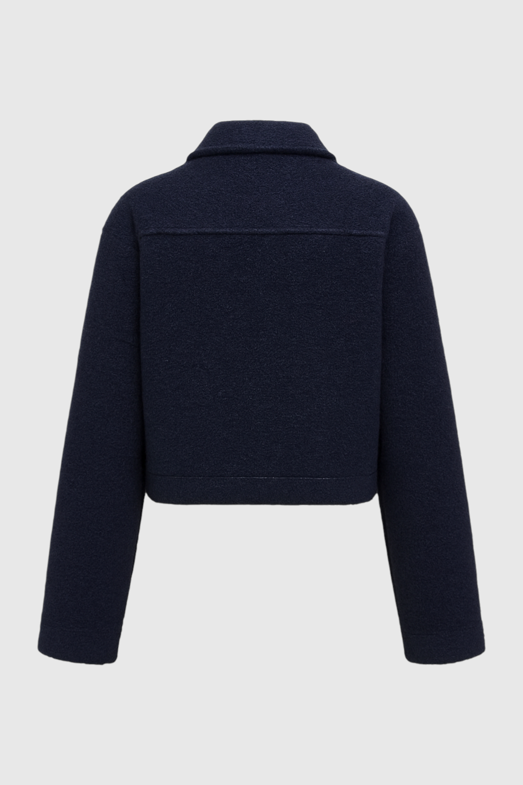 Giacca Zip Tessuta | Collo alla Collare, Cropped Fit, Dettaglio Tasca