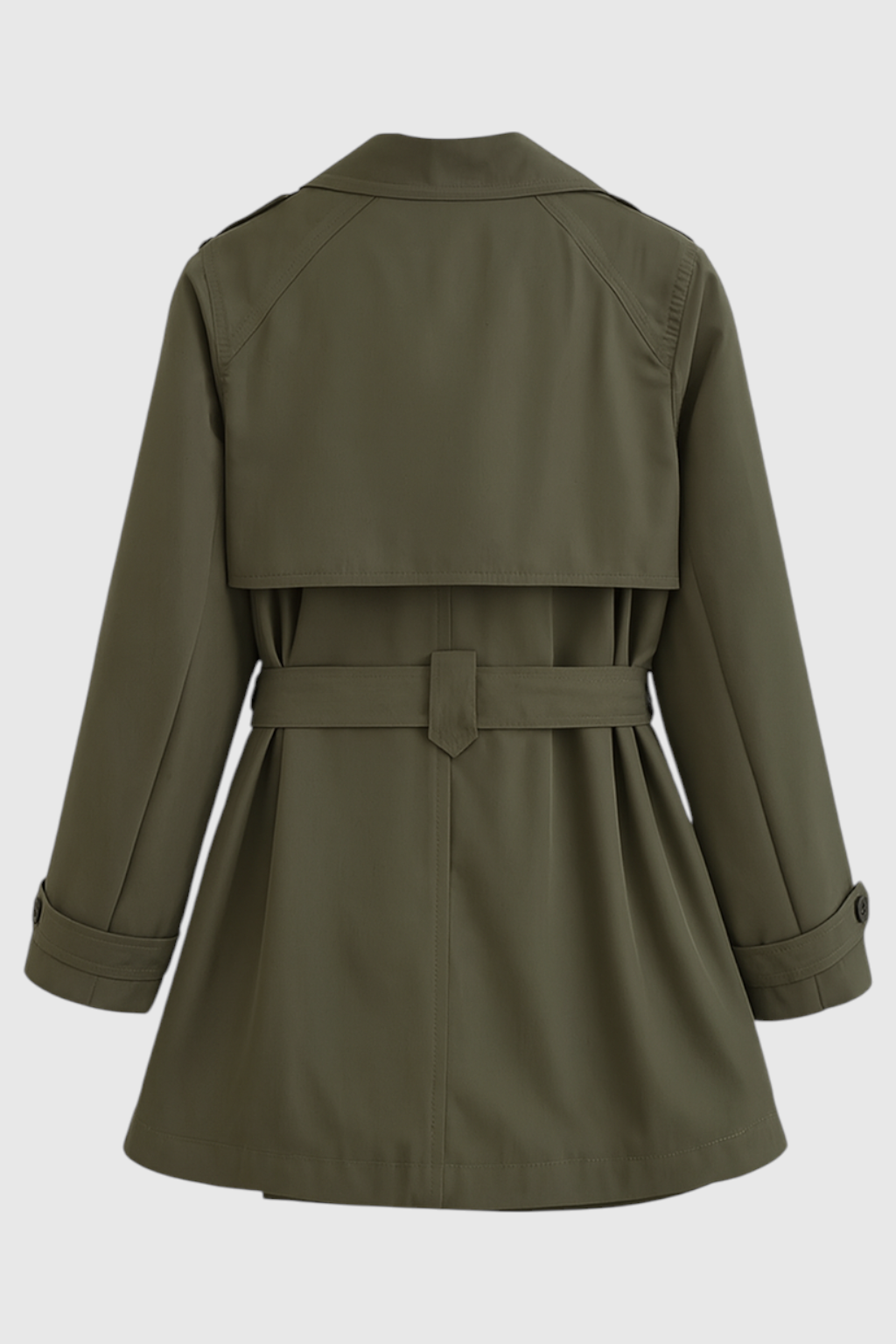 Trench Coat Lungo | Doppio Petto, Cintura, Pannello Tempesta