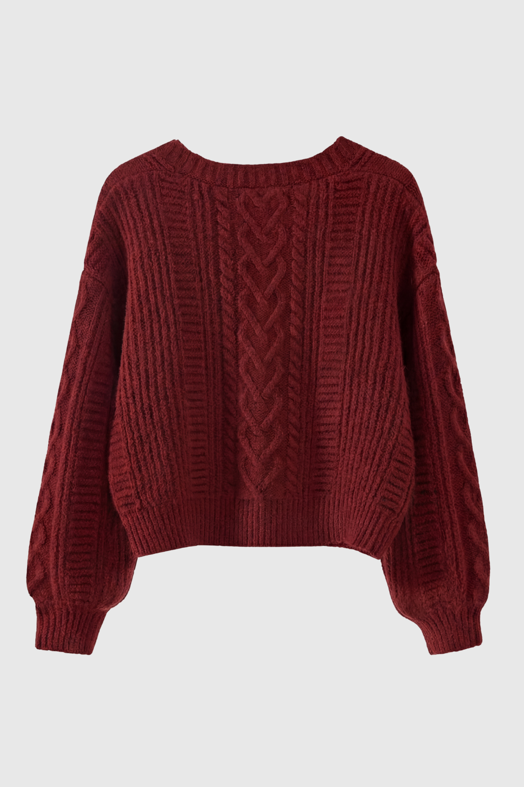 Cardigan V-Collo in Maglia a Trecce | Chiusura con Bottoni | Vestibilità Relaxed