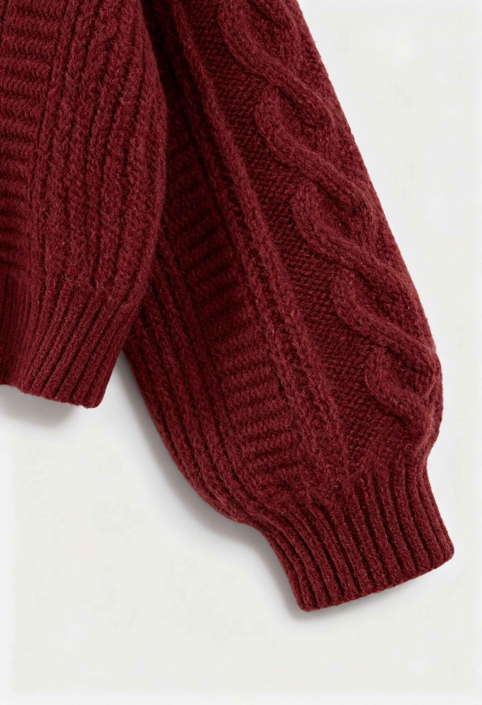 Cardigan V-Collo in Maglia a Trecce | Chiusura con Bottoni | Vestibilità Relaxed