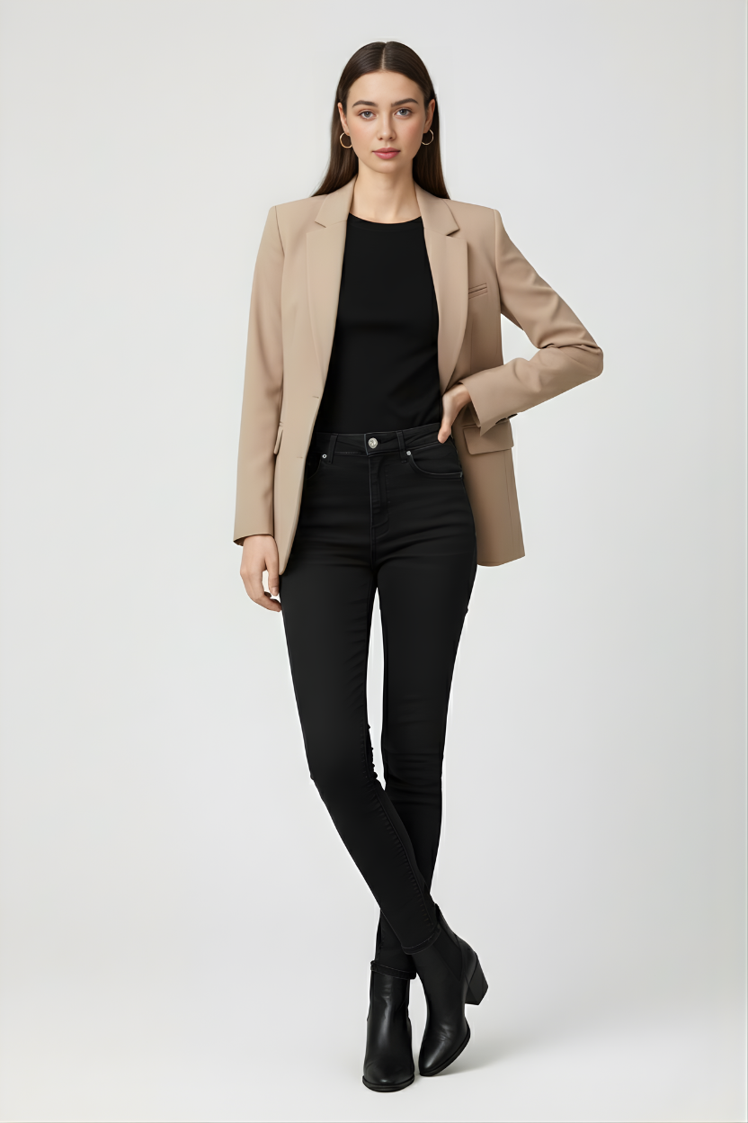 Blazer Singolo | Due Bottoni, Lapello Scollo, Regular Fit, Tasche