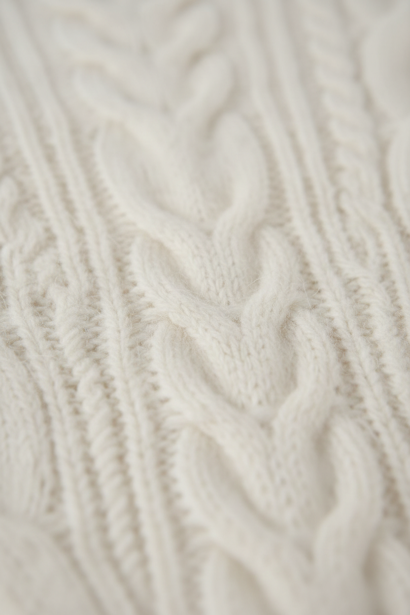 Cardigan V-Neck in Maglia a Treccia | Chiusura con Bottoni | Vestibilità Relaxed