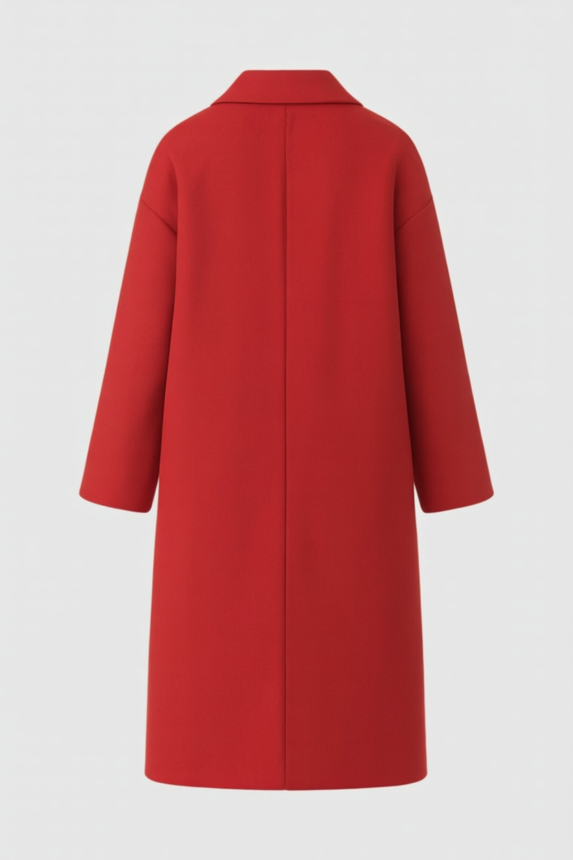 Cappotto Sottile | Collo Abbassato | Vestibilità Comoda | Bottoni Frontali