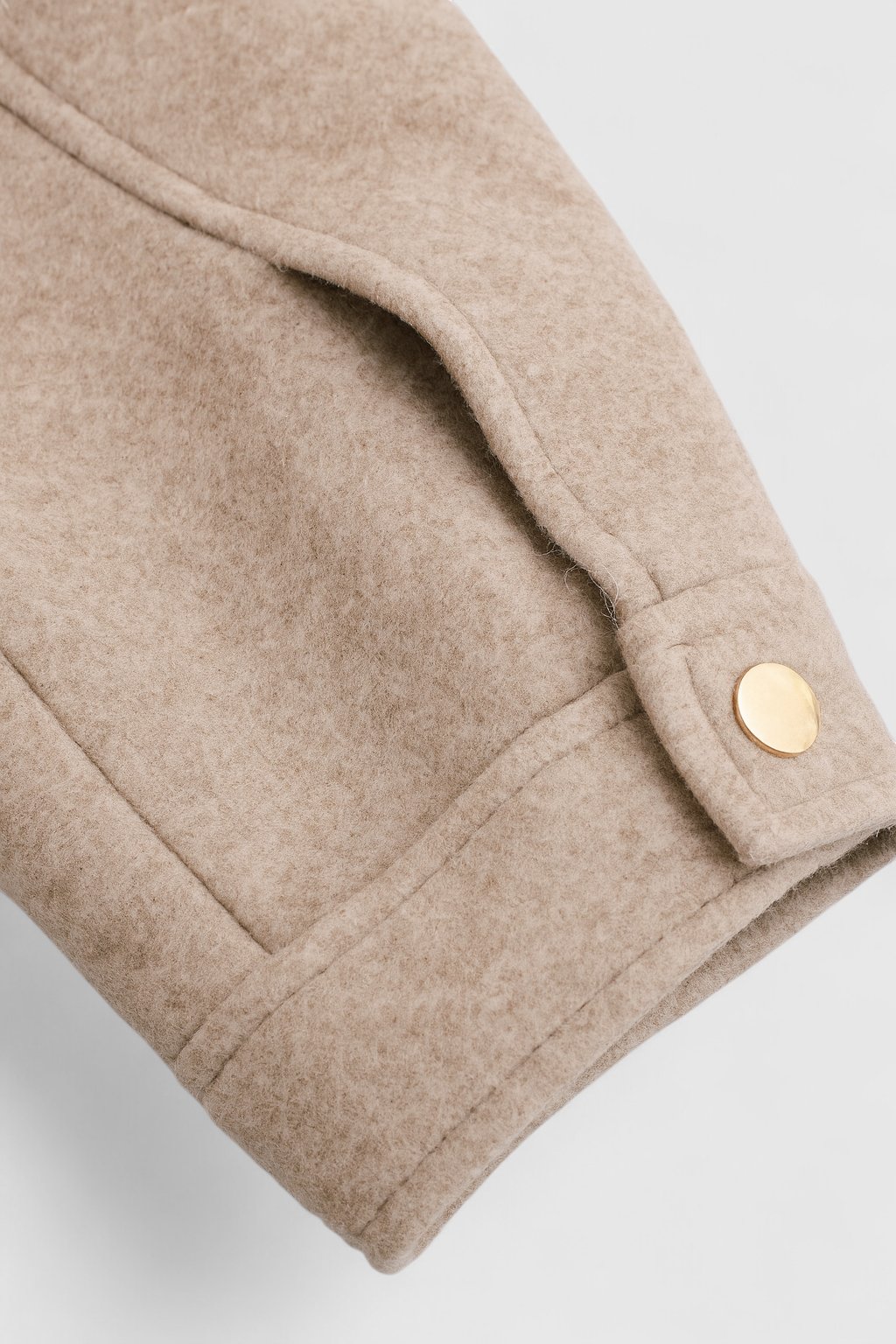 Giacca Zip Morbida | Shacket con Collare, Tasche a Falda