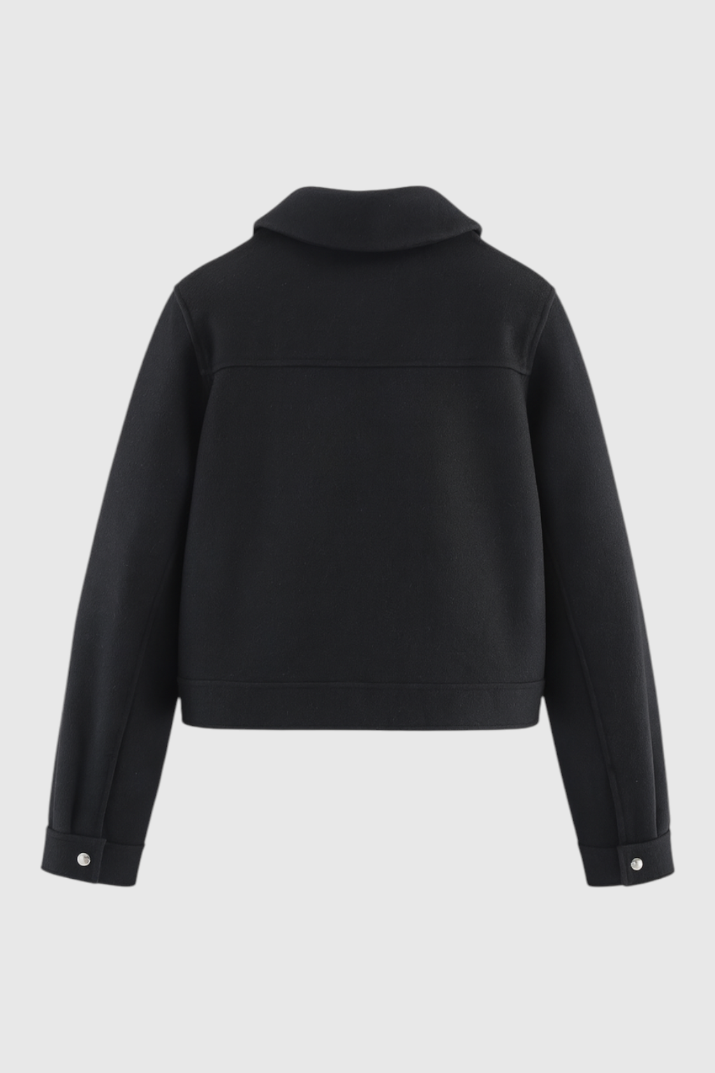 Giacca Zip Morbida | Fit Cropped, Colletto, Tasche a Faldita