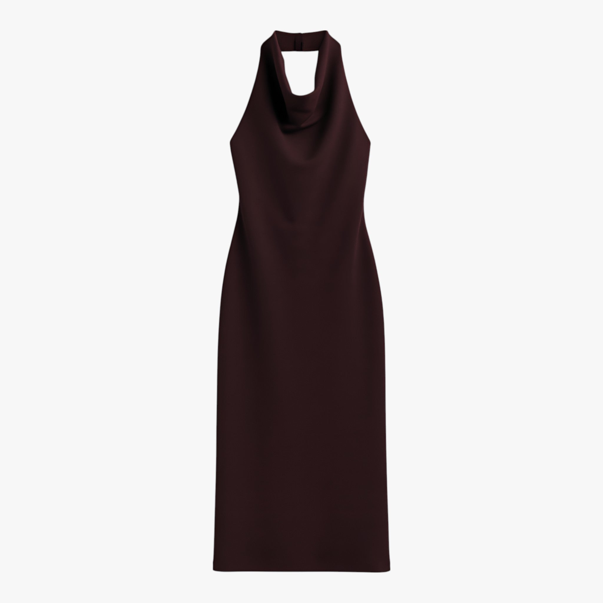 Abito Midi Ombra Halter Neck | Scollo Aperto Slim Fit