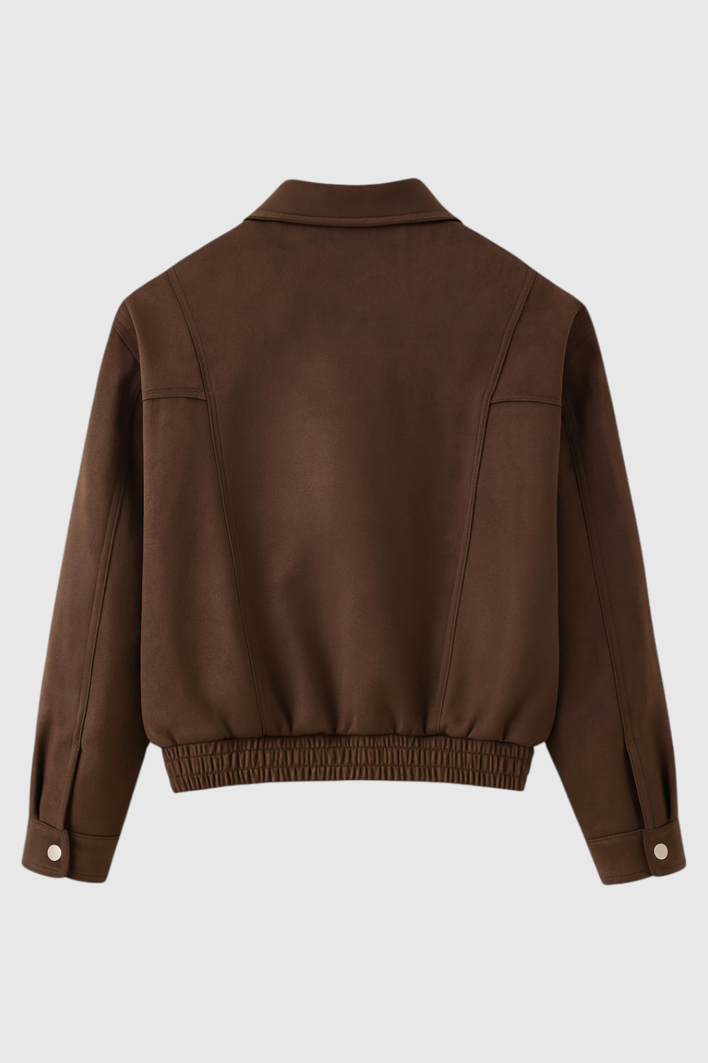 Giacca Bomber Effetto Suede | Zip Frontale | Tasche Utili