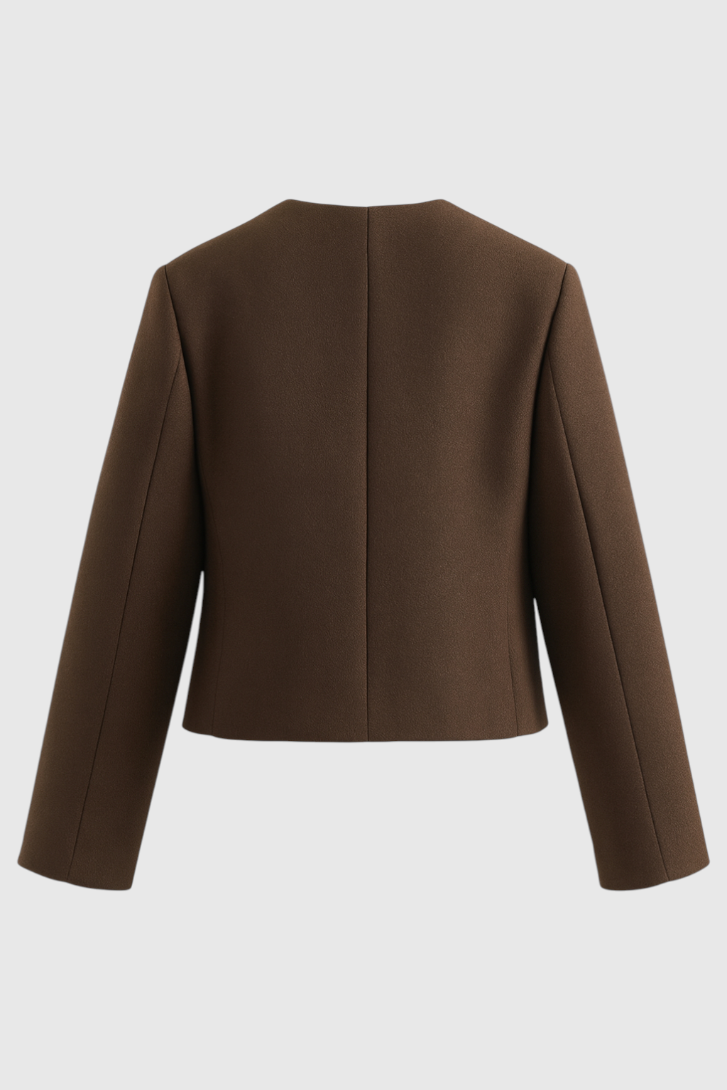 Giacca Cropped | Collo Tondo, Patte, Regular Fit
