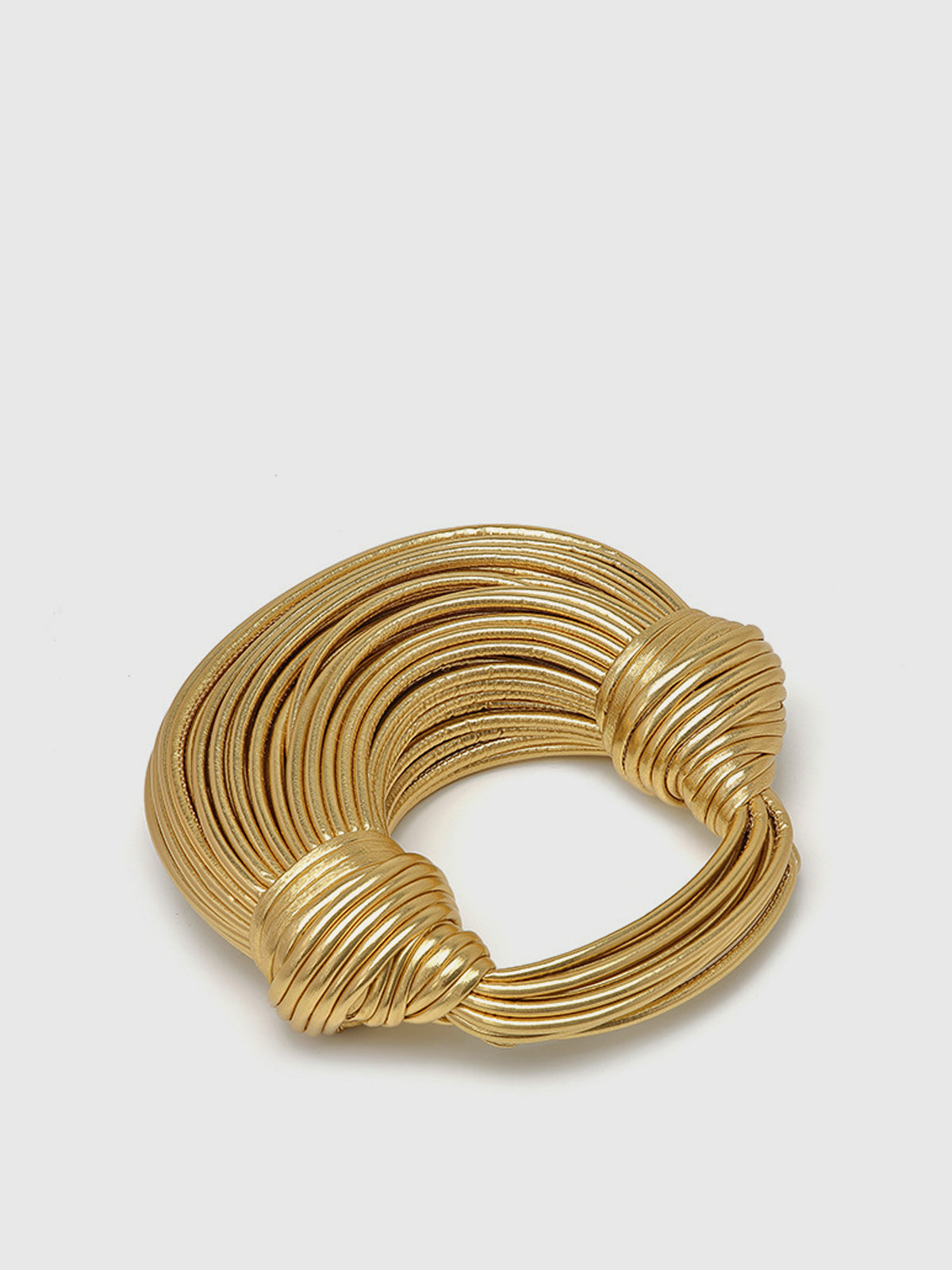 Borsa Sculpted Metallic | Silhouette Curva Oro