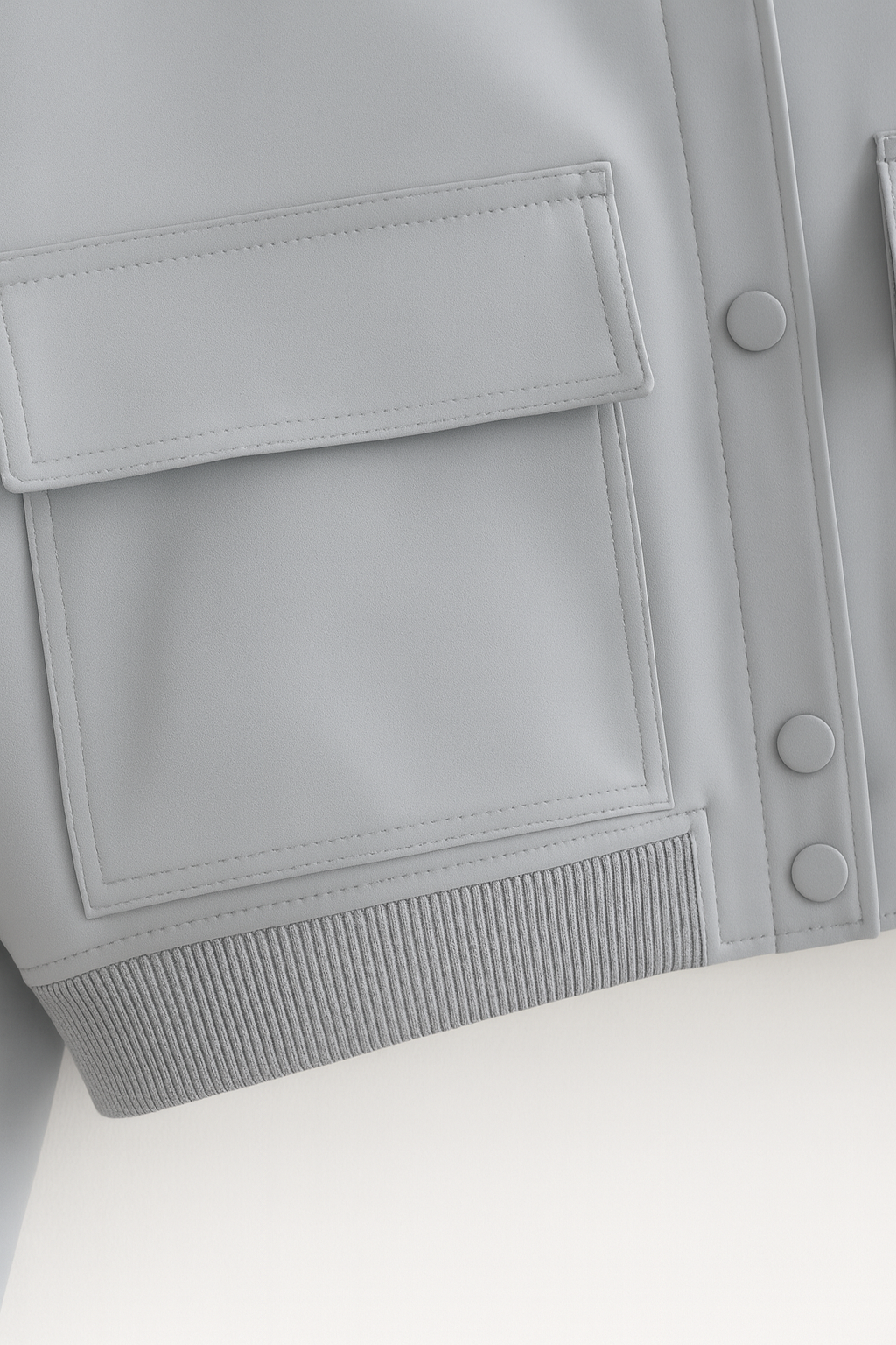 Bomber Jacket Essenza | Collo O Ribbed Button Front Vestibilità Relaxed