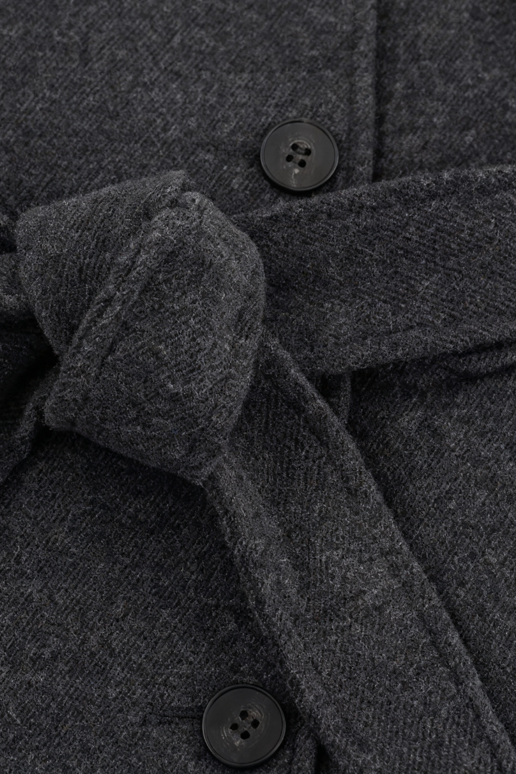 Cappotto Lungo Collo Alto | Con Cintura, Maniche Raglan, Abbottonatura Singola