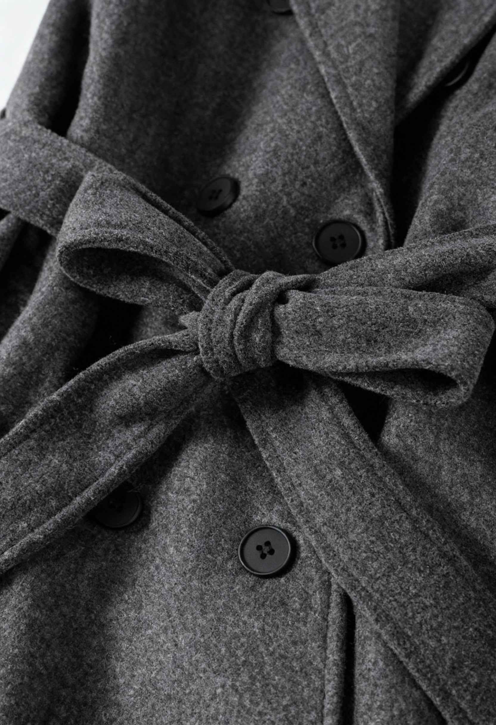 Cappotto Lungo Doppiopetto | Cintura in Vita | Vestibilità Comoda